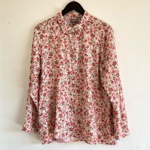 J.Jill Floral Button Down Shirt  Blouse